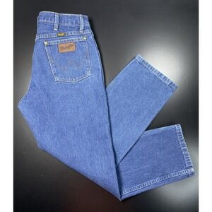 Wrangler 47MWZ Jeans Mens Fit 34x29 Cowboy Cut Blue Denim Pants Western Regular